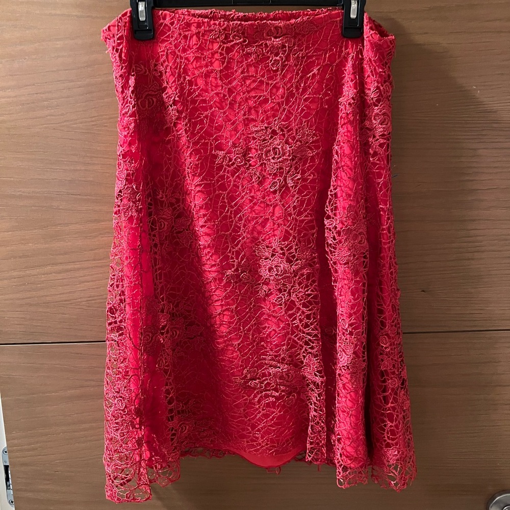 Alexis red strapless dress